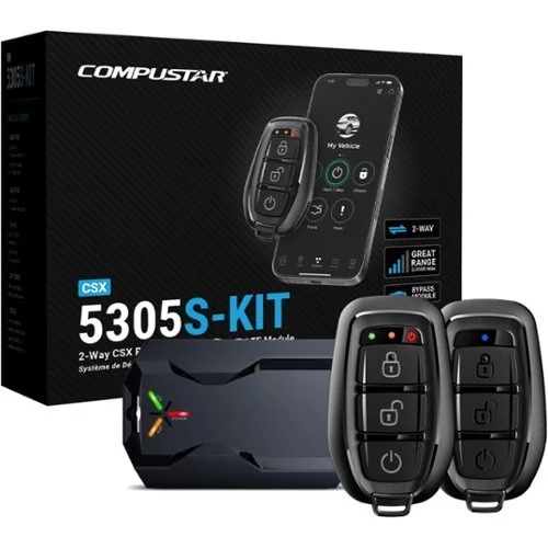 Compustar CSX5305S-KIT 2-Way Remote Starter with 3,000-ft Range, Smartphone Control and DroneMobile