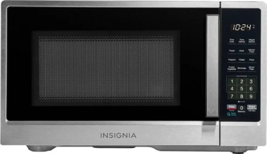 Insignia .9 Cu. Ft. Compact Countertop Microwave in Stainless Steel