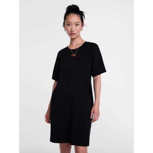 Scenario Women's and Women's Plus Dress with Short Raglan Sleeves, Sizes XS-4X, Black Soot