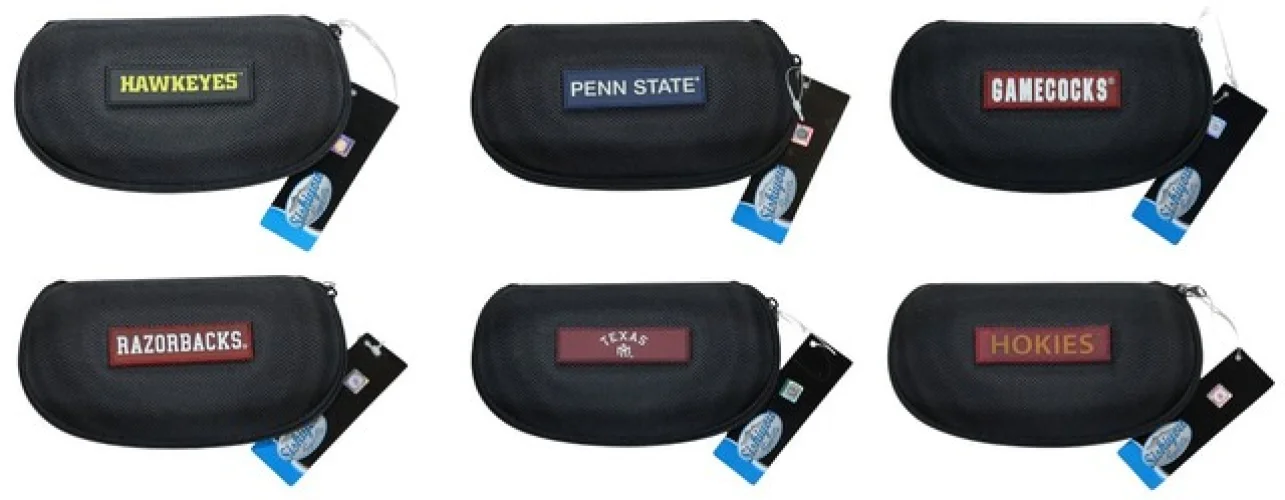 NCAA College University Team Logo Colors Eyeglasses and Sunglasses Case New With Tags Black