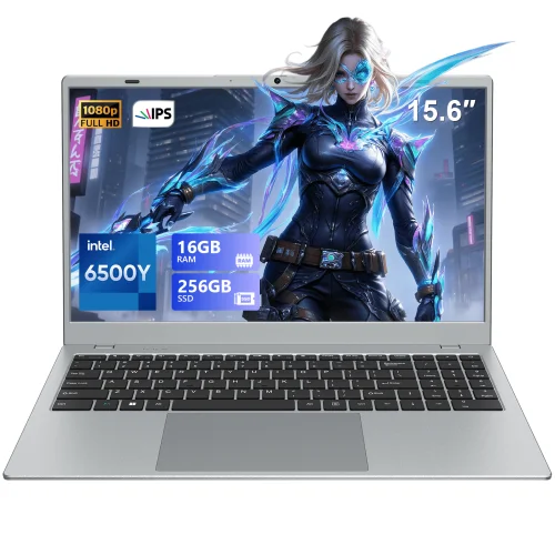 Tulasi 15.6-inch Business Laptop, 16GB RAM, 256GB SSD, Intel Pentium Gold 6500Y, 1080P FHD Display