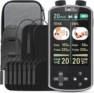 Belifu TENS 4-in-1 TENS EMS Relax Custom Frequency+Pulse Muscle Massager
