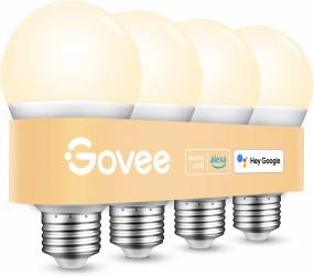 Govee Smart Light Bulbs, Dimmable LED Bulbs Work with Alexa & Google Assistan