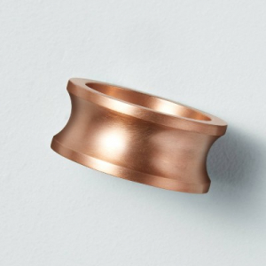 4pc Sculpted Metal Napkin Ring Set Copper Finish - Hearth & Hand™ with Magnolia