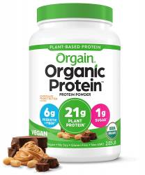 Orgain Organic Vegan Protein Powder, Chocolate Peanut Butter - 21g of Plant Based Protein