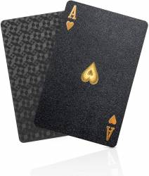 BIERDORF Diamond Waterproof Black Playing Cards, Poker Cards, HD, Deck of Cards