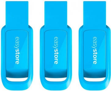 WD - Easystore 32GB USB 2.0 Flash Drives (3-Pack) - Blue