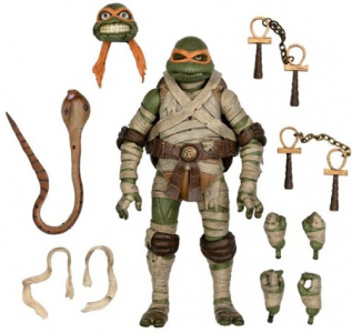 NECA - Universal Monsters/Teenage Mutant Ninja Turtles 7” Scale Action Figure - Michelangelo as The Mummy