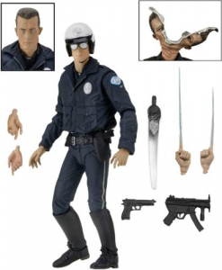 NECA - Terminator 2 - 7” Scale Action Figure - Ultimate T-1000 (Motorcycle Cop)