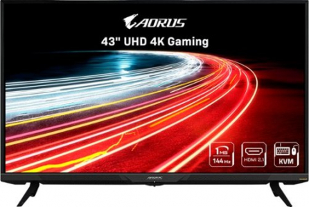 GIGABYTE - AORUS FV43U 43" LED 4K UHD FreeSync Premium Pro Gaming Monitor with HDR (HDMI, DisplayPort, USB) - Black