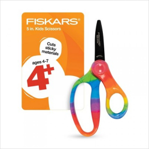 Fiskars 5" Non-Stick Deco Point Kids' Scissors Rainbow