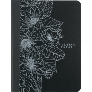 Five Star 100 Sheets College Ruled Composition Book Floral Linework Sunflowers