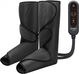 FIT KING Leg Air Massager: Circulation & Relaxation, Handheld Controller, 3 Intensities, 2 Modes, FSA HSA Eligible (2 Extensions)