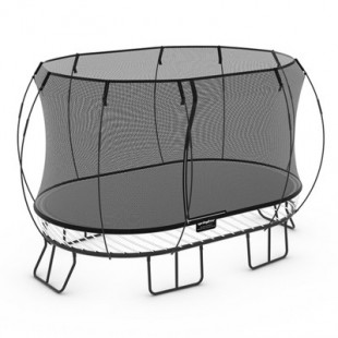 Springfree Trampoline Kids Large Oval 8 by 13 Foot Trampoline with Safety Enclosure Net and SoftEdge Jump Bounce Mat for Outdoor Backyard Bouncing