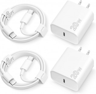 MFi Certified iPhone 15 Charger: Fast USB C Charging, 2-Pack, 6FT, Compatible with iPad Pro, iPad Mini, Android Phones