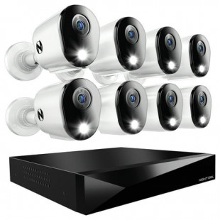 Night Owl 2-Way Audio 12 Channel DVR Security System with 1TB Hard Drive and 8 Wired 1080p Deterrence Cameras