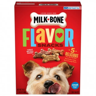 Milk-Bone Flavor Snacks Small Dog Biscuits, Flavored Crunchy Dog Treats, 24 oz.