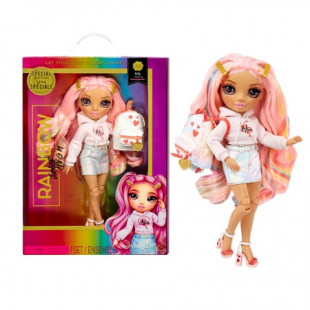 Rainbow Junior High Special Edition Kia Hart - 9" Pink Posable Fashion Doll with Accessories and Open/Close Soft Backpack. Toy Gift for Kids Ages 4-12