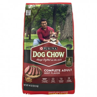 Purina Dog Chow Beef Flavor Dry Dog Food, 44 lb Bag