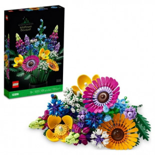 LEGO Icons Wildflower Bouquet Set - Artificial Flowers, Adult Botanical Collection, Unique Home Décor Piece, Makes a Great Christmas Gift for Women, Men and Teens, 10313