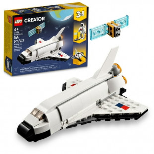 LEGO Creator 3 in 1 Space Shuttle Stocking Stuffer for Kids, Creative Gift Idea for Boys and Girls Ages 6+, Build and Rebuild this Space Shuttle Toy into an Astronaut Figure or a Spaceship, 31134