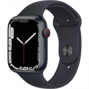 Restored Apple Watch Series 7 GPS + Cellular - 45mm - Midnight Aluminum - Midnight Sport Band MKJ73LL/A (Refurbished)