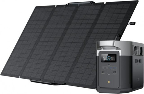 EcoFlow Solar Generator DELTA Max 2016Wh+160W Solar Panel, Certified Refurbished