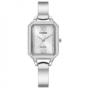 Citizen Eco-Drive Women's Silver-Tone  Crystal Accent 23MM Watch EM0980-50A