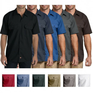 Dickies Men's 1574 Short Sleeve Casual Original Fit Button Up Work Shirt