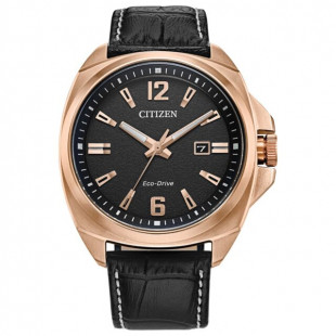 Citizen Eco-Drive Men's Sport Luxury Black Gold Calendar Watch 42MM AW1723-02E