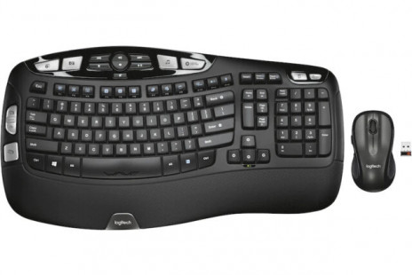 Logitech MK550 Wireless Wave All-Day Comfort K350 Keyboard & M510 Mouse Combo
