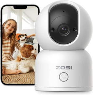 ZOSI 2K 3MP 2-Way Audio WiFi Security IP Surveillance Indoor Camera 2-Way Audio