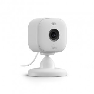 All-new Blink Mini 2 — Plug-in smart security camera, HD night view in color, built-in spotlight, two-way audio, motion detection, Works with Alexa (White)