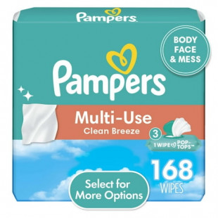 Pampers Multi-Use Baby Wipes 3X Flip-Top Packs 168 Wipes (Select for More Options)