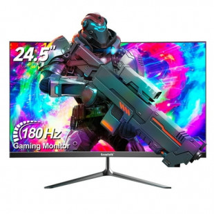Gawfolk 24.5 inch Curved Gaming Monitor 180hz/165hz FHD(1080P）, Frameless VA Display with sRGB 100%, Eye Care, DP/HDMI, Wall Mount Compatible - Black