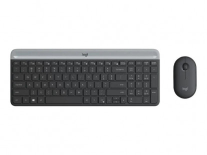 Logitech MK470 Slim Compact Wireless Full Size K470 Keyboard & M340 Mouse Combo