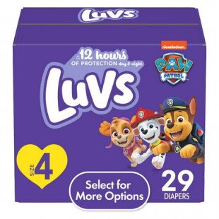 Luvs Diapers - Size 4, 29 Count, Paw Patrol Disposable Baby Diapers (Select for More Options)