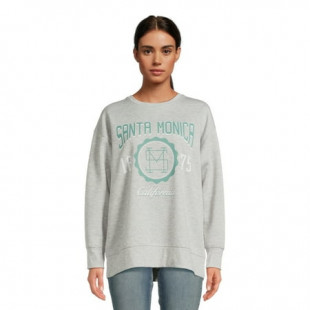 Time and Tru Women's Santa Monica Graphic Sweatshirt with Long Sleeves