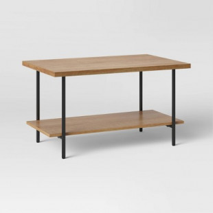 Wood and Metal Coffee Table Natural - Room Essentials™: Sleek, Modern Living Room Furniture