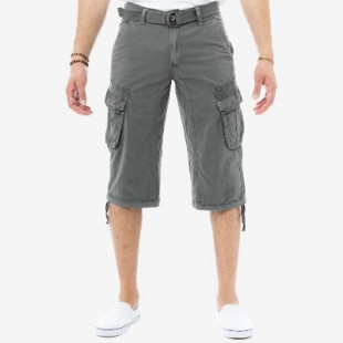 X RAY Men’s Belted 18 Inch Below Knee Long Cargo Shorts (Big & Tall) in Grey Size 50