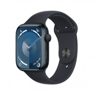 Apple Watch Series 9 [GPS 45mm] Smartwatch with Midnight Aluminum Case and Midnight Sport Band - M/L. Fitness Tracker, ECG Apps, Always-On Retina Display, Water Resistant