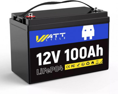 12V 100Ah LiFePO4 Lithium Battery BMS Deep Cycle for RV Off-grid Trolling Motor