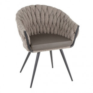 Braided Matisse Contemporary Chair Gray - LumiSource