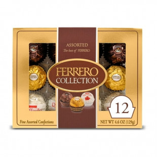 Ferrero Collection Premium Assorted Hazelnut Milk and Dark Chocolate and Coconut, 12 Count