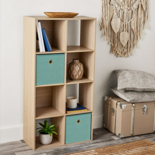 Mainstays 11" 8-Cube Storage Organizer, Spring Pine