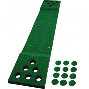 Big Sky Company - Pong Golf Putting Mat Game with 12 Cup Covers - Portable Putting Green with Non-Slip Bottom for Outdoor Games - Green