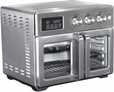 bella PRO - 12-in-1 6-Slice Toaster Oven + 33-qt. Air Fryer with French Doors - Stainless Steel