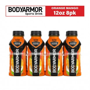 BODYARMOR SuperDrink Orange Mango Sports Drink, 12 fl oz bottles, 8 pack