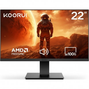 KOORUI 22"Gaming monitor,100Hz,Freesync,Built-in speakers,FHD (1920x1080p)Computer monitor,HDMI ports,S01