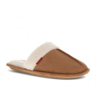 Levi's Womens Talya Microsuede Scuff House Shoe Slippers, Tan, Size M